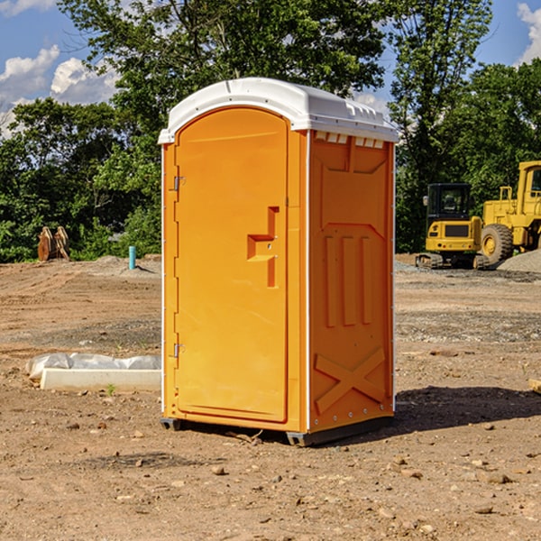 how often are the portable restrooms cleaned and serviced during a rental period in Central City South Dakota